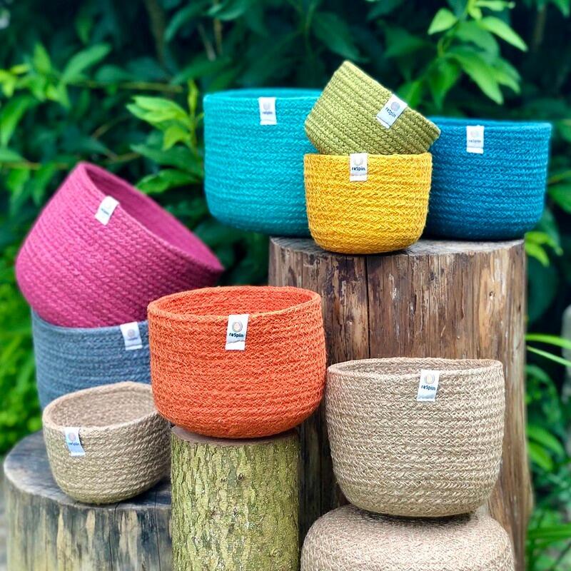 Colourful Jute Baskets