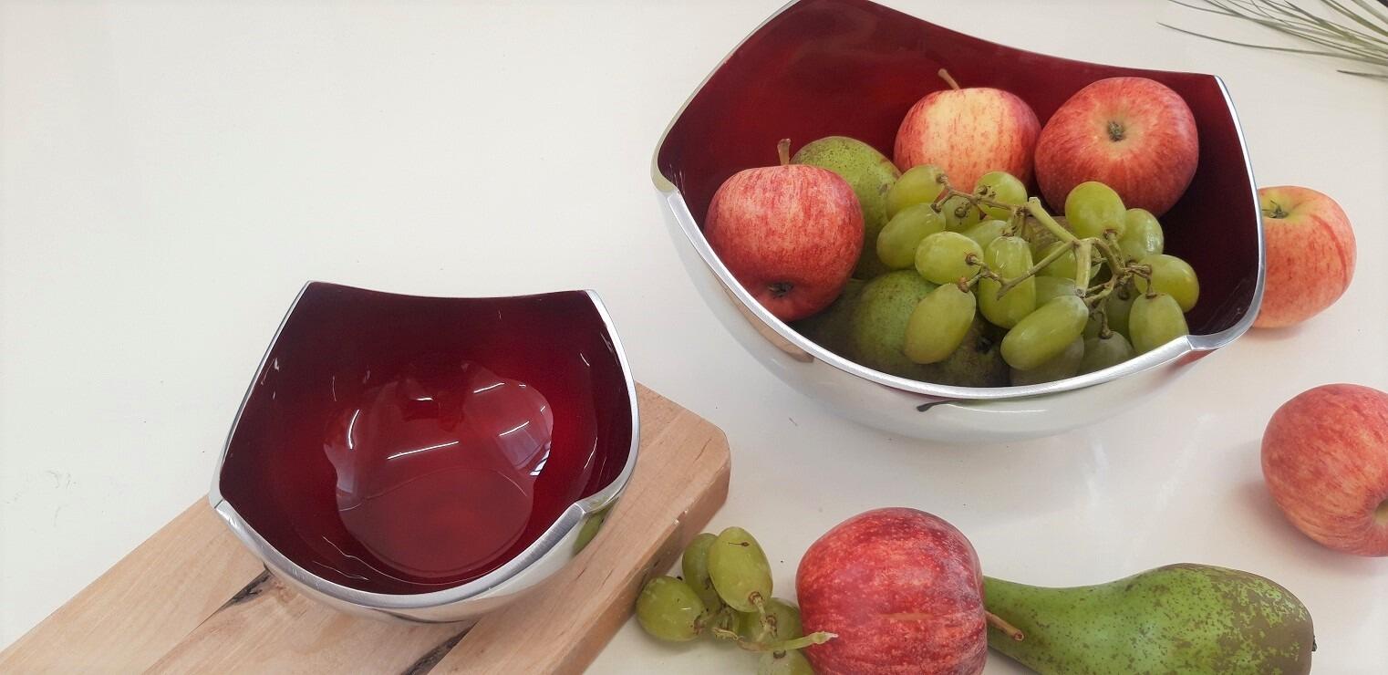 Red Large 4 Point Fruit Bowl