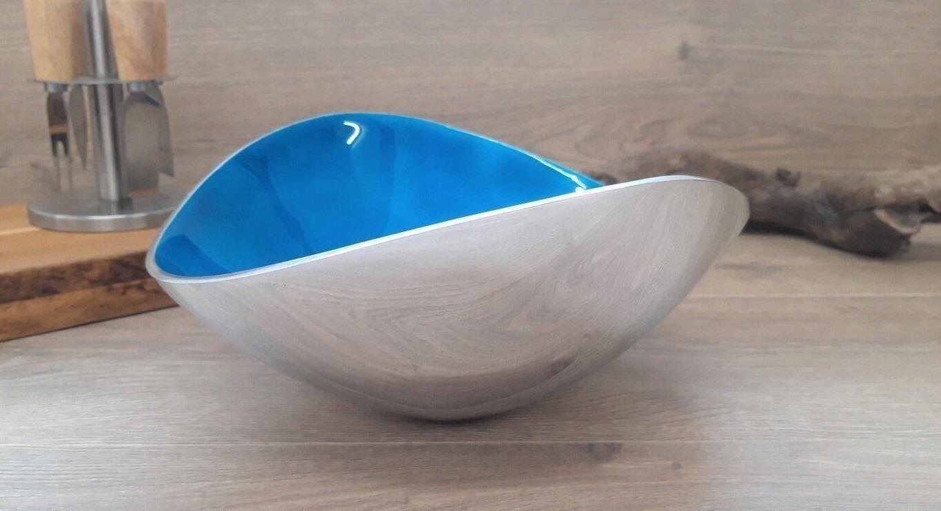 Aqua Blue Quirky Fruit Bowl