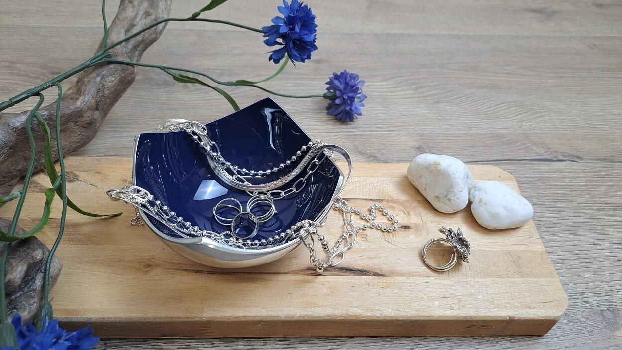 Blue Small 4 Point Bowl
