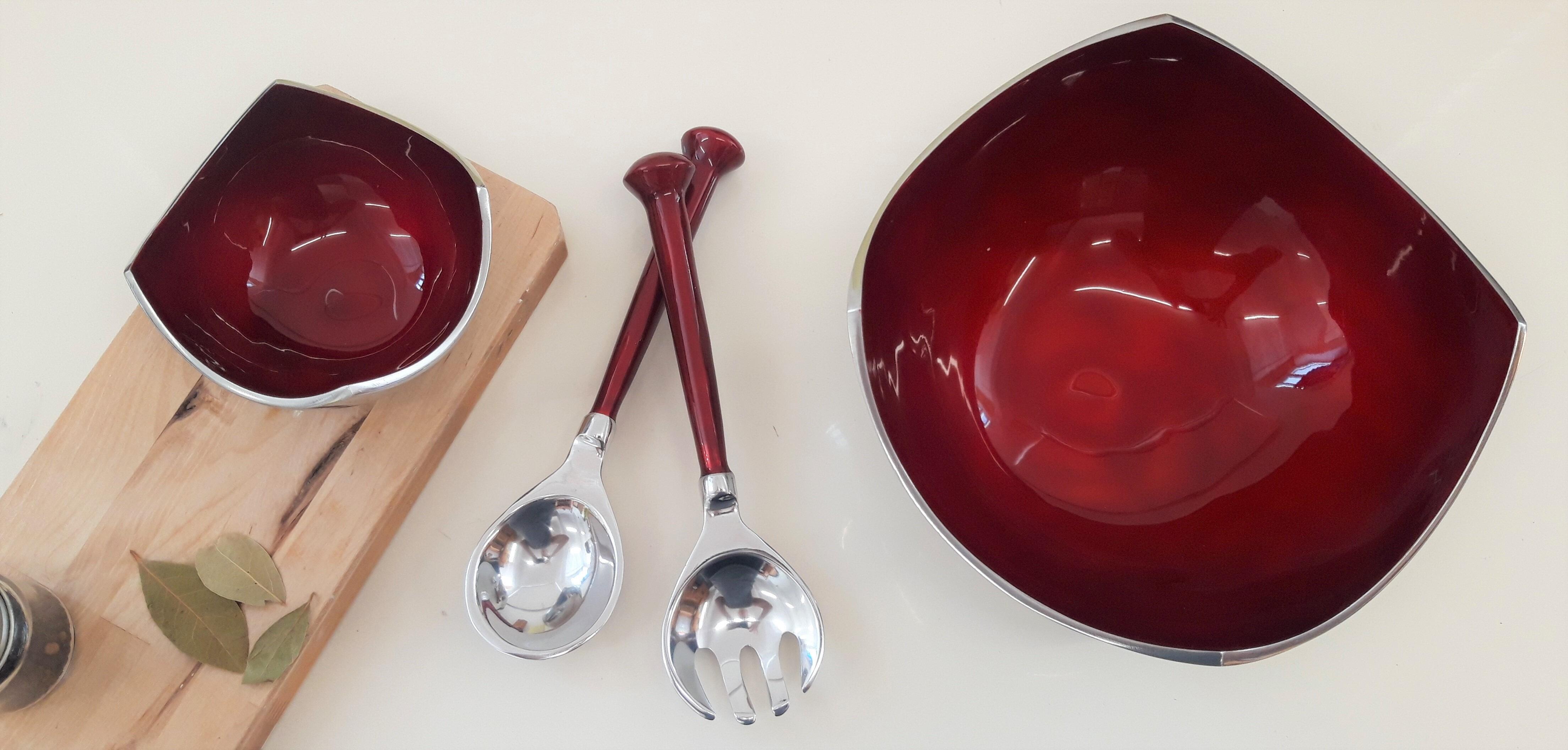 Red Large 4 Point Salad Bowl