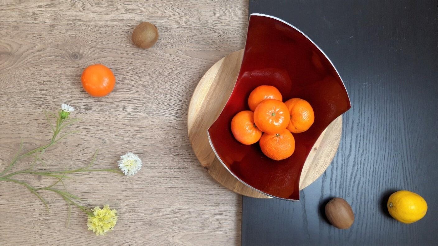 Orange Abstract Fruit Bowl