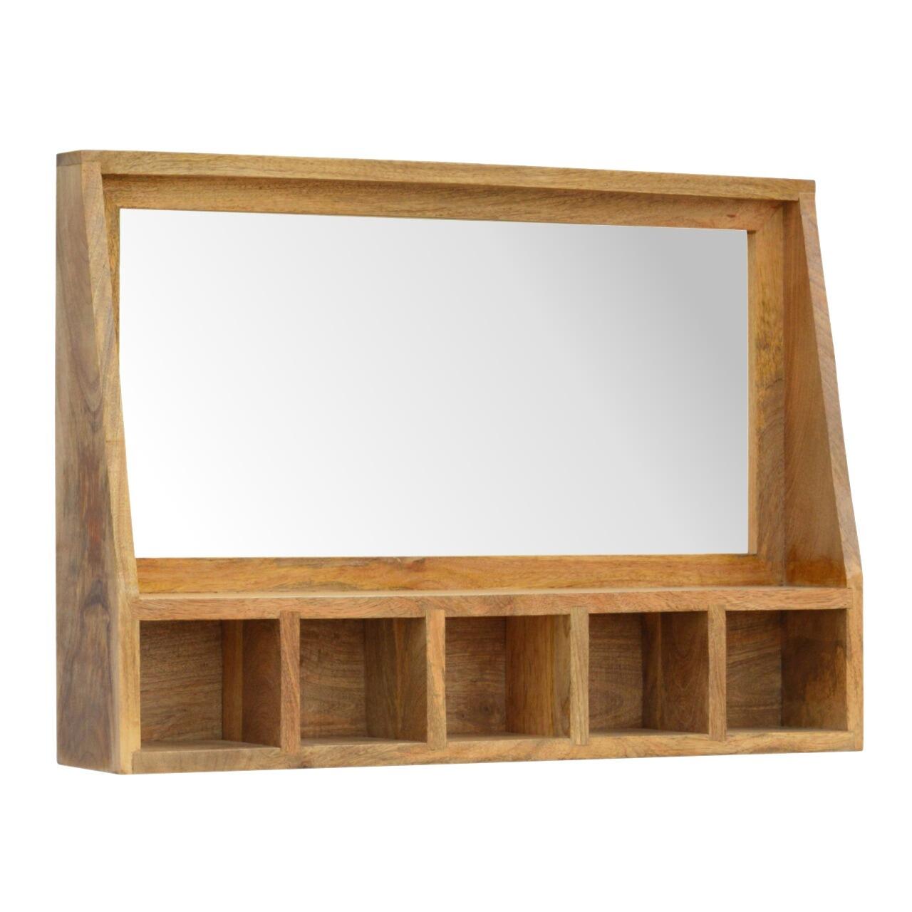 wall mounted mirror shelf