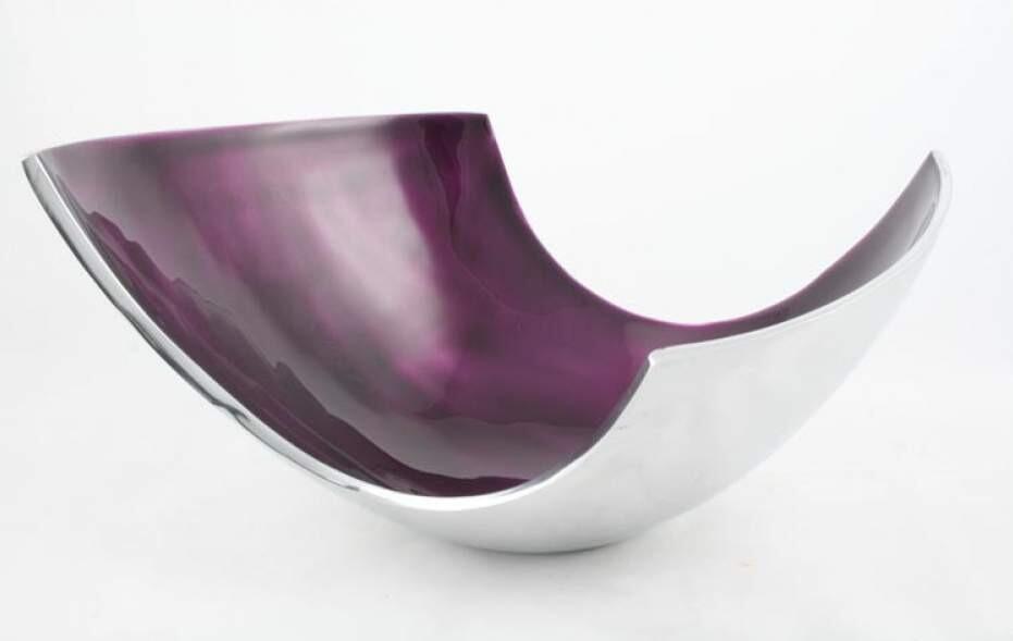 Purple Large Abstract Fruit Bowl