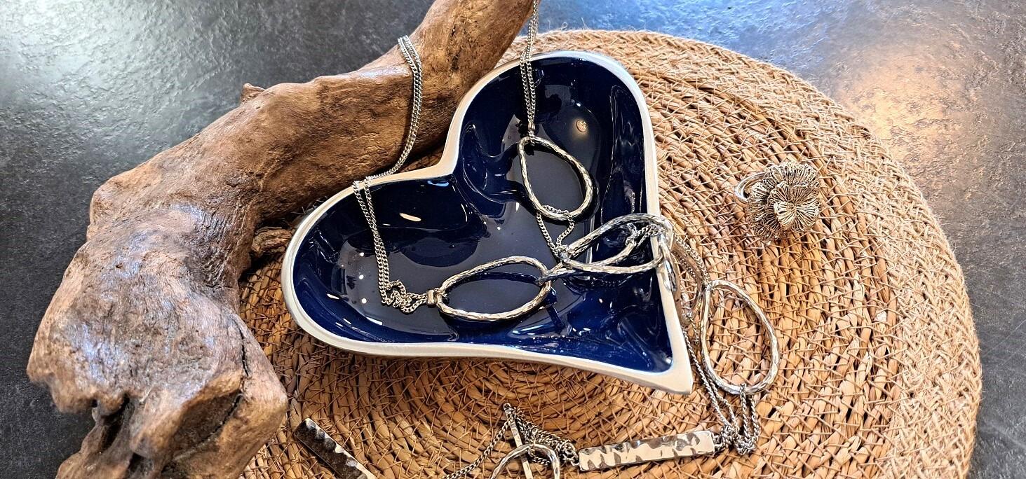 Blue Heart Jewellery Dish