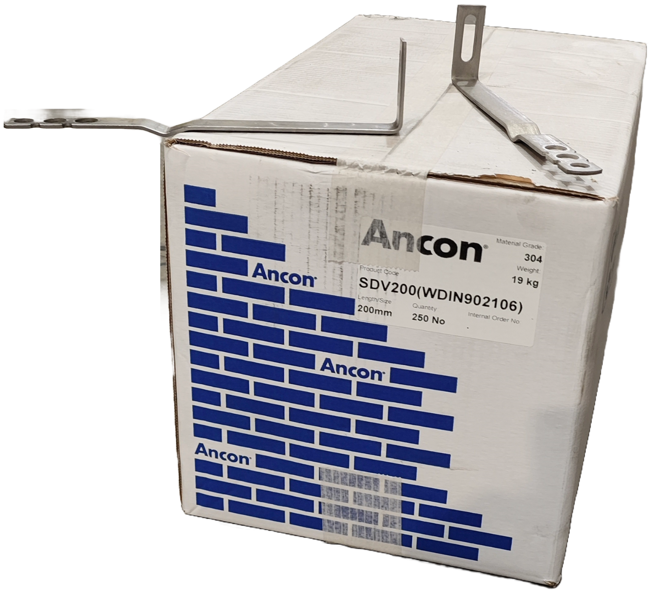 Ancon SDV 200mm Frame Tie with Slot and Drip for 125-150mm Cavities