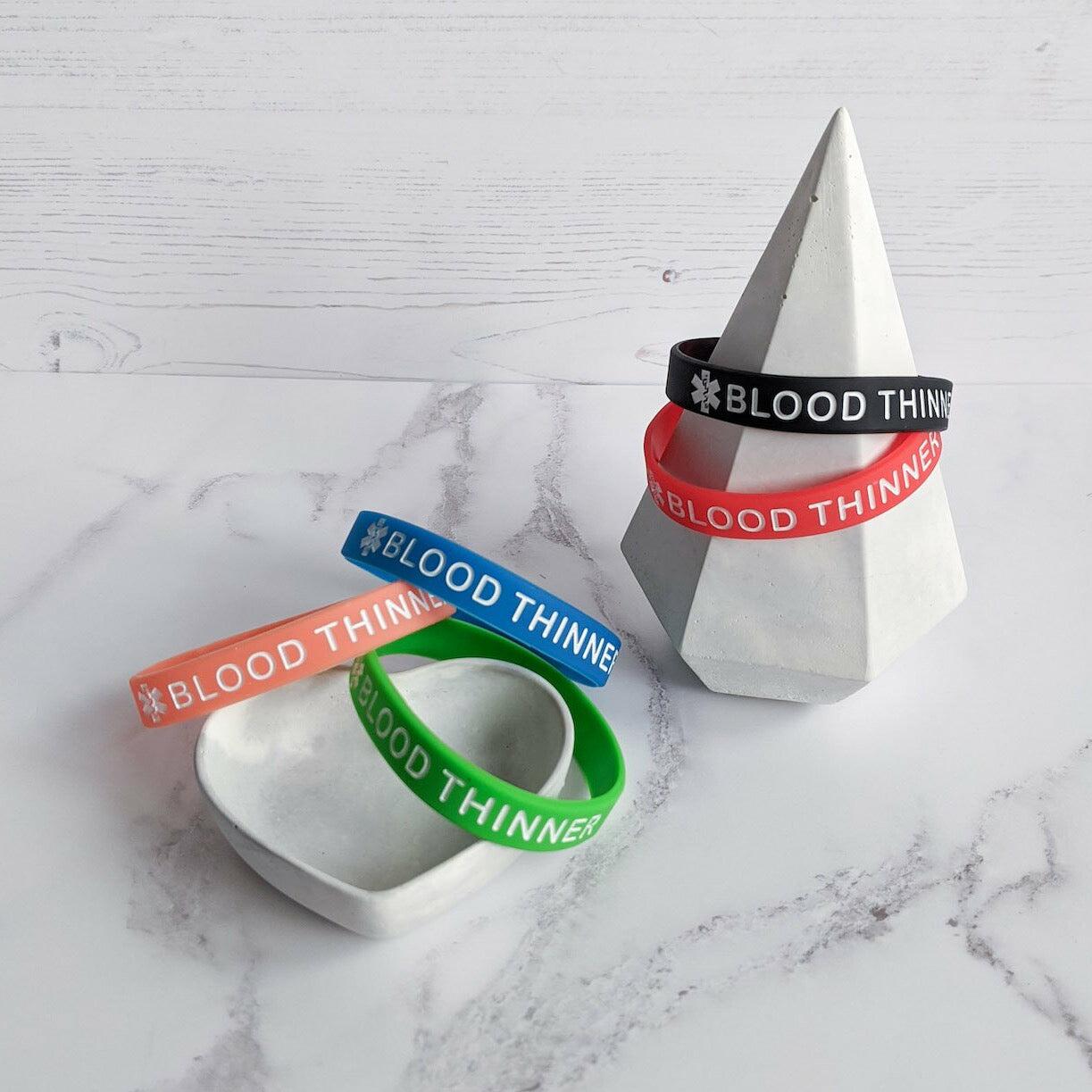 Blood thinner bracelets