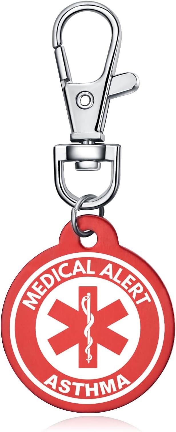 asthma red keyring