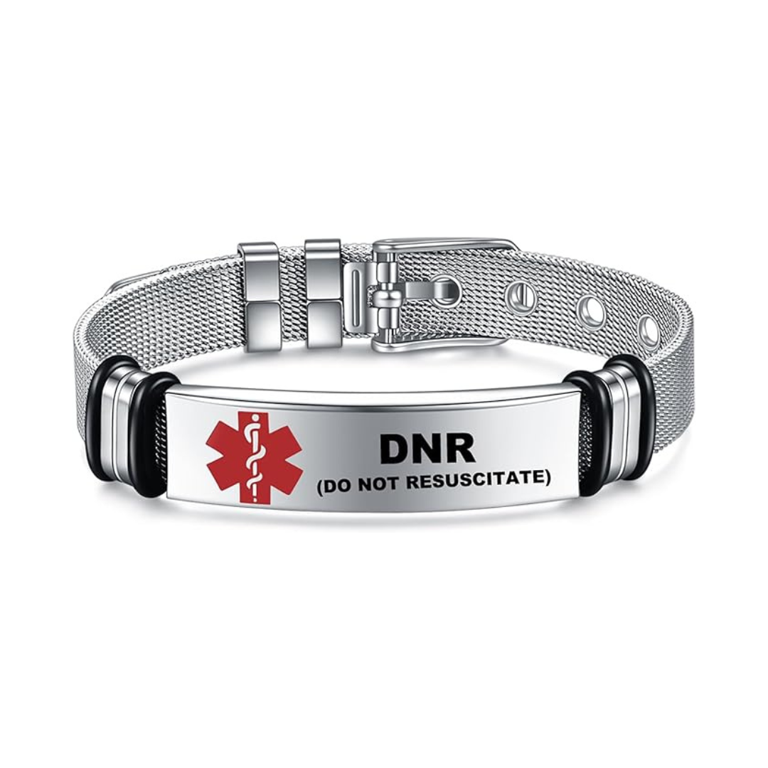 Do Not Resuscitate Stainless Steel Bracelet