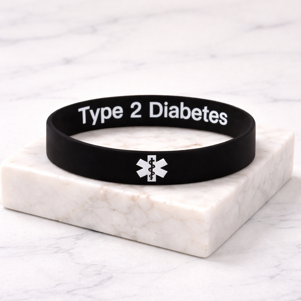 type 2 diabetes discreet message bracelet