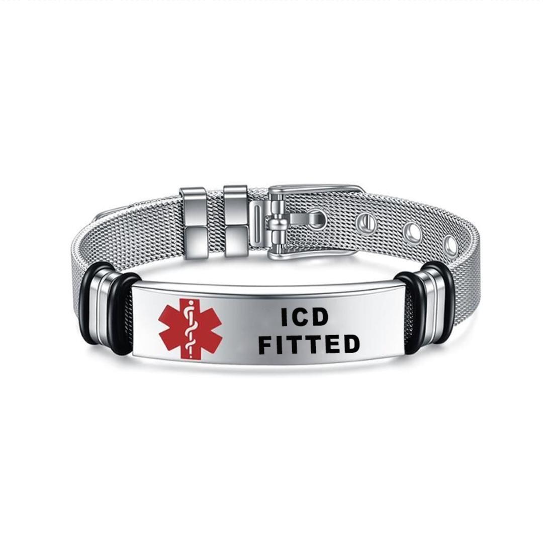 ICD Fitted bracelet, stainless steel
