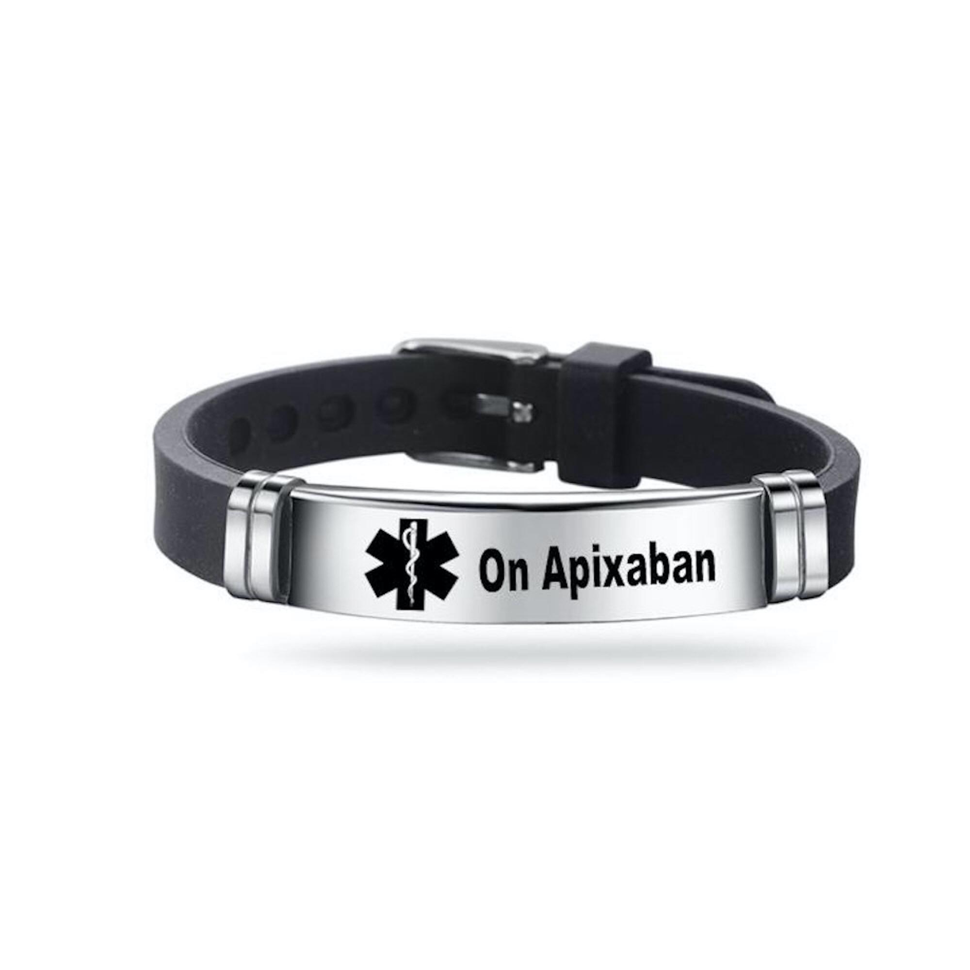 on Apixaban bracelet