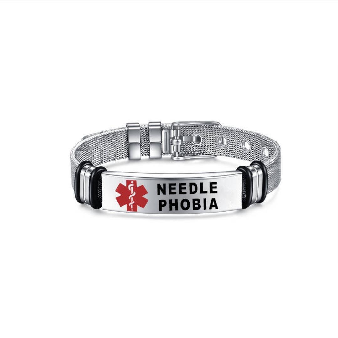 Needle Phobia Stainless Steel Bracelet
