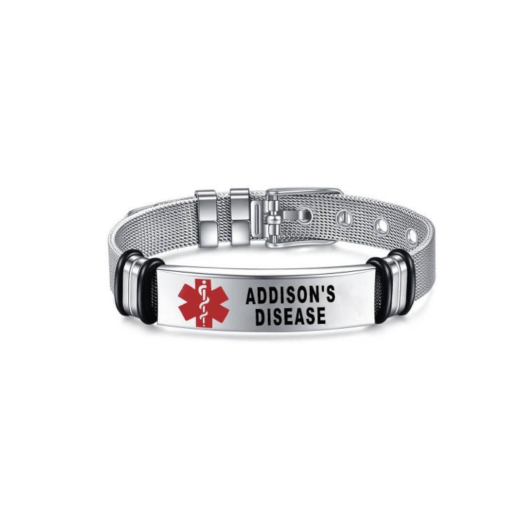 Addison's Disease Stainless Steel Bracelet