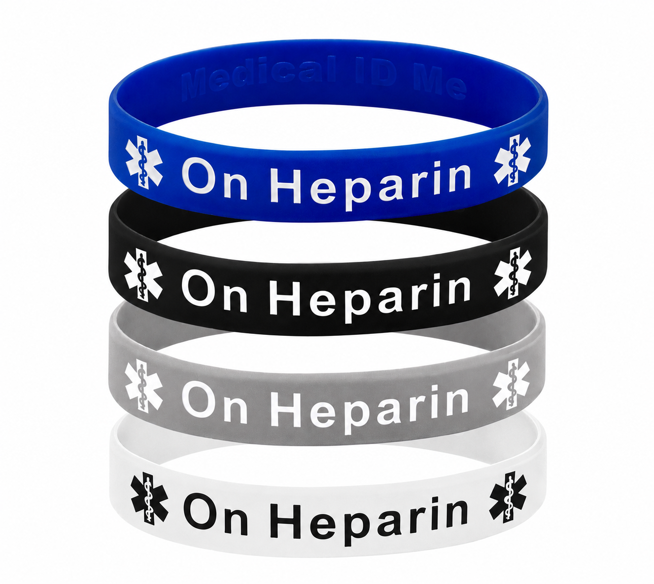 heparin pack of 4 wristbands