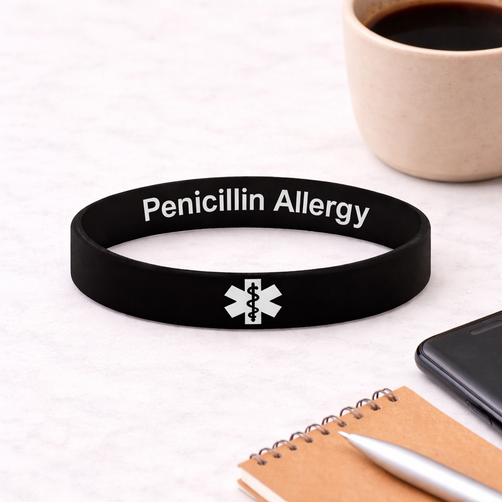 discreet penicillin allergy bracelet