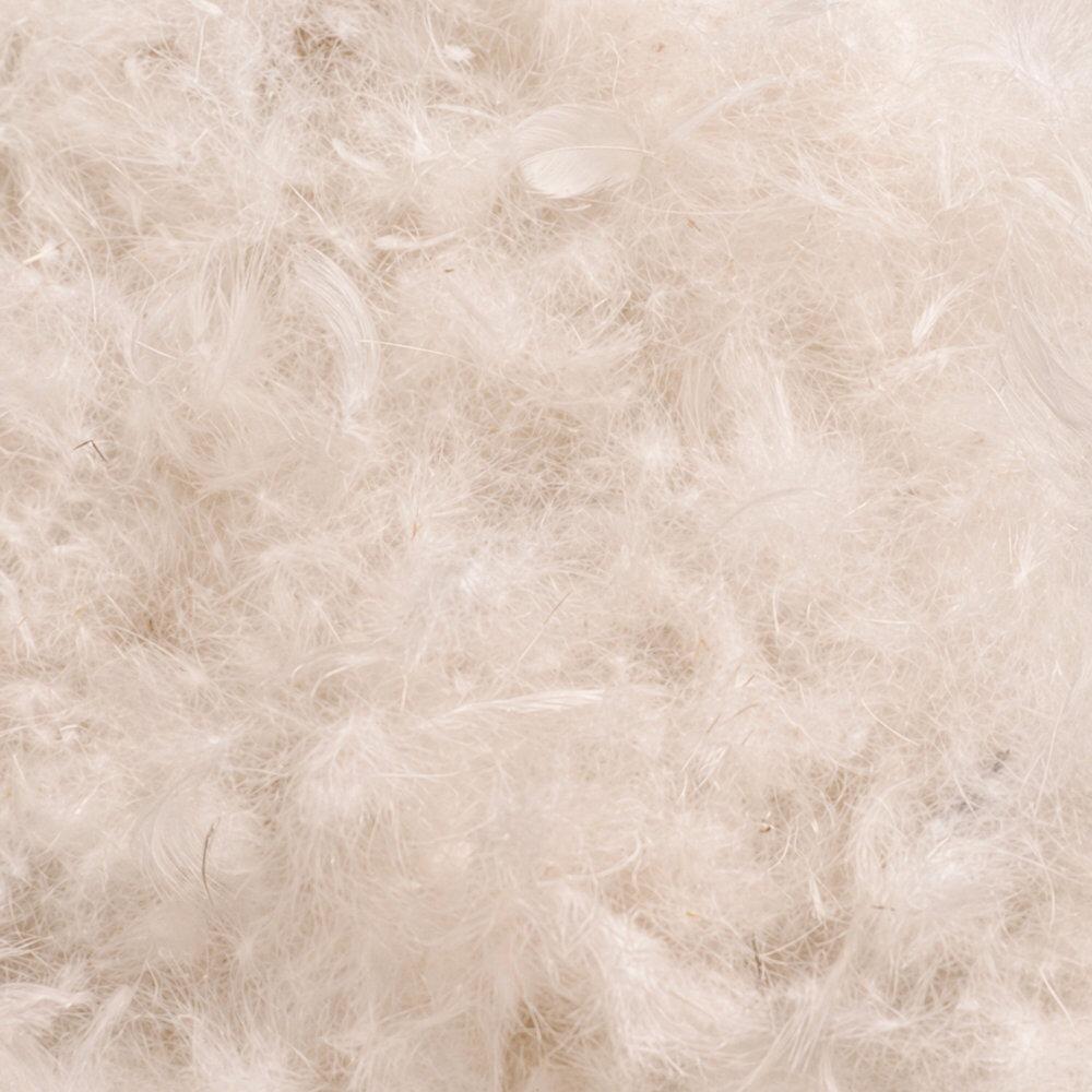 Close-up of down & feather filling for a down & feather pillow