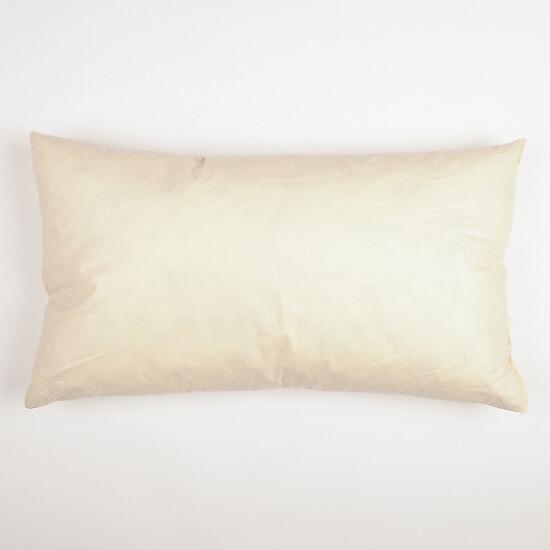 Medium cream rectangle feather cushion pad