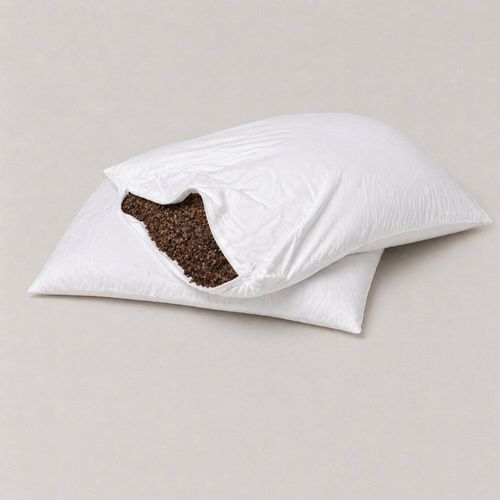 Adjustable buckwheat pillow filled with natural buckwheat hulls