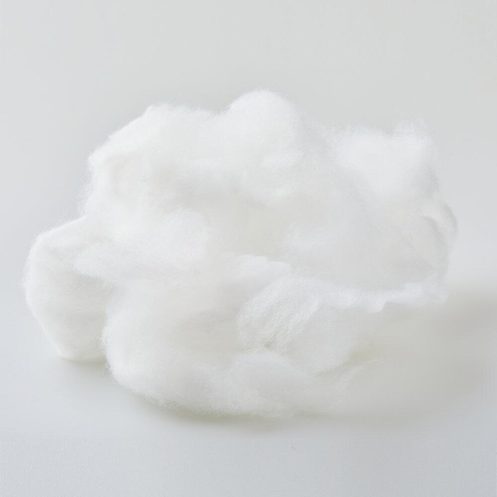 Small pile of polyester hollow fibre filling