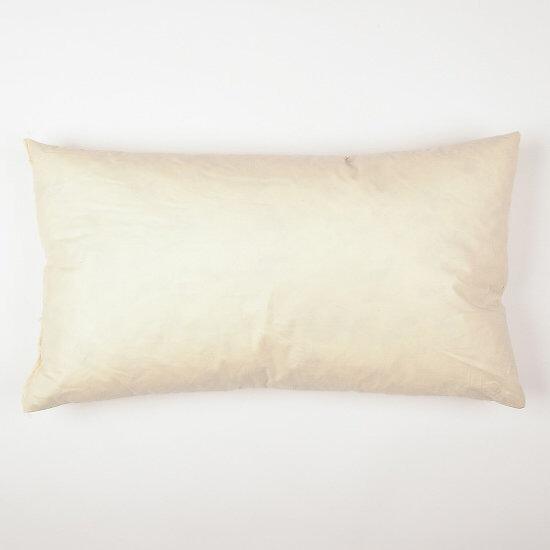 Cream small rectangle wool cushion pad