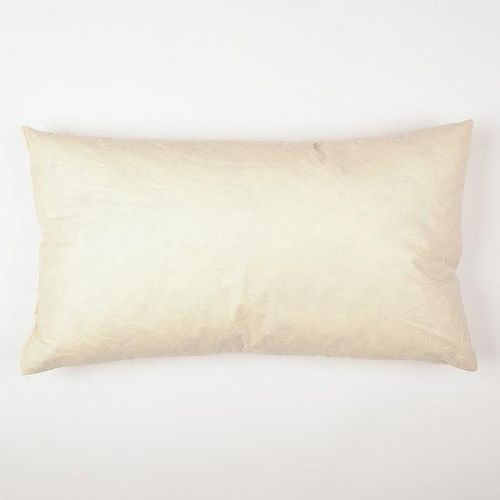 Cream medium rectangle wool cushion pad