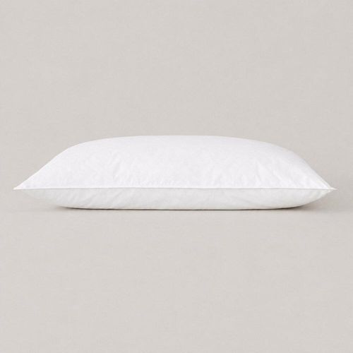 White natural standard buckwheat pillow with top-stitched edges