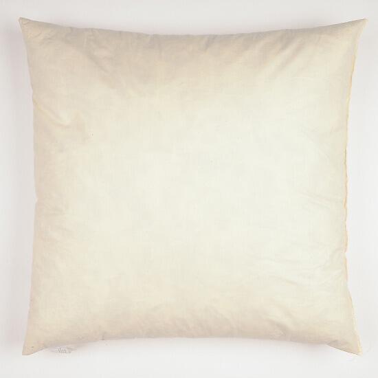 Large cream square feather cushion pad