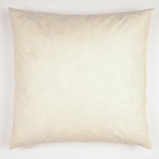 Small cream square feather cushion pad