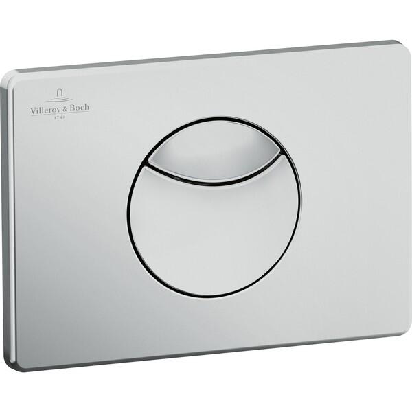 Villeroy & Boch ViConnect E100/100S Dual Flush Plate – Brushed Chrome