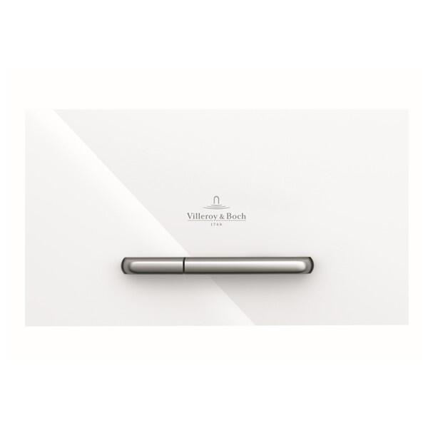 Villeroy & Boch ViConnect M300/300G Glass Dual Flush Plate – Gloss White