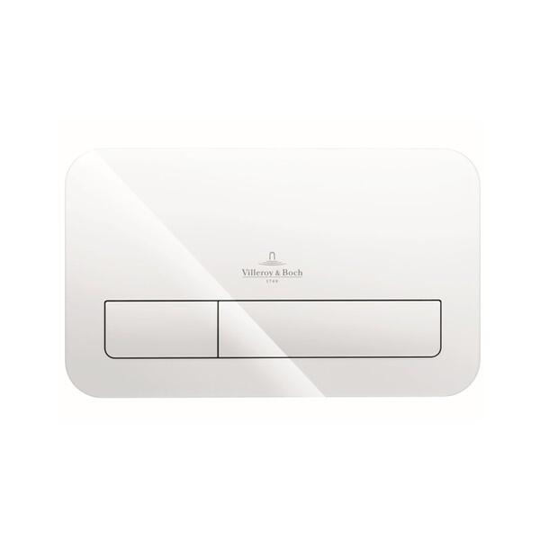 WD-VB|VB-M200-WHITE|Villeroy & Boch ViConnect M200/200G Glass Dual Flush Plate – Gloss White