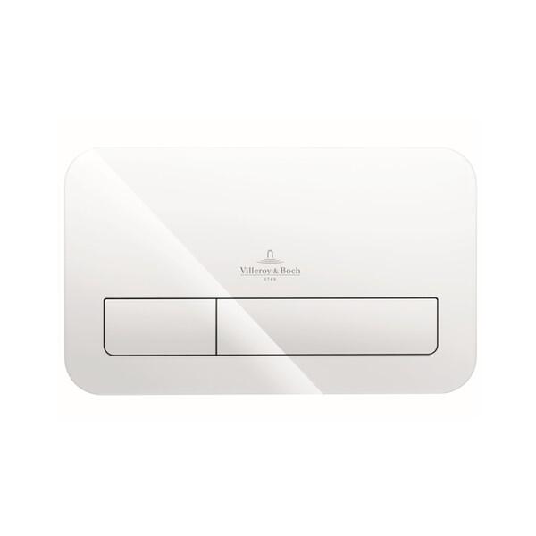 Villeroy & Boch ViConnect M200/200G Glass Dual Flush Plate – Gloss White