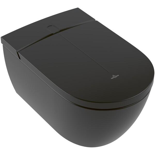 Villeroy & Boch ViClean-I 100 Wall-Hung Shower Toilet – Pure Black CeramicPlus