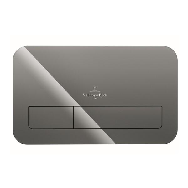 Villeroy & Boch ViConnect M200/200G Glass Dual Flush Plate – Gloss Grey