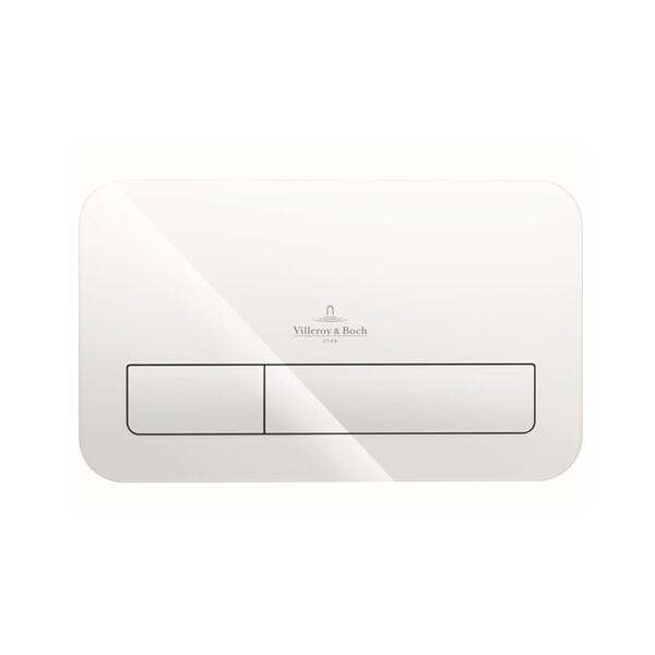 Villeroy & Boch ViConnect M200/200G Glass Dual Flush Plate – Gloss White