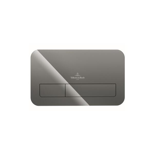 Villeroy & Boch ViConnect M200/200G Glass Dual Flush Plate – Gloss Grey