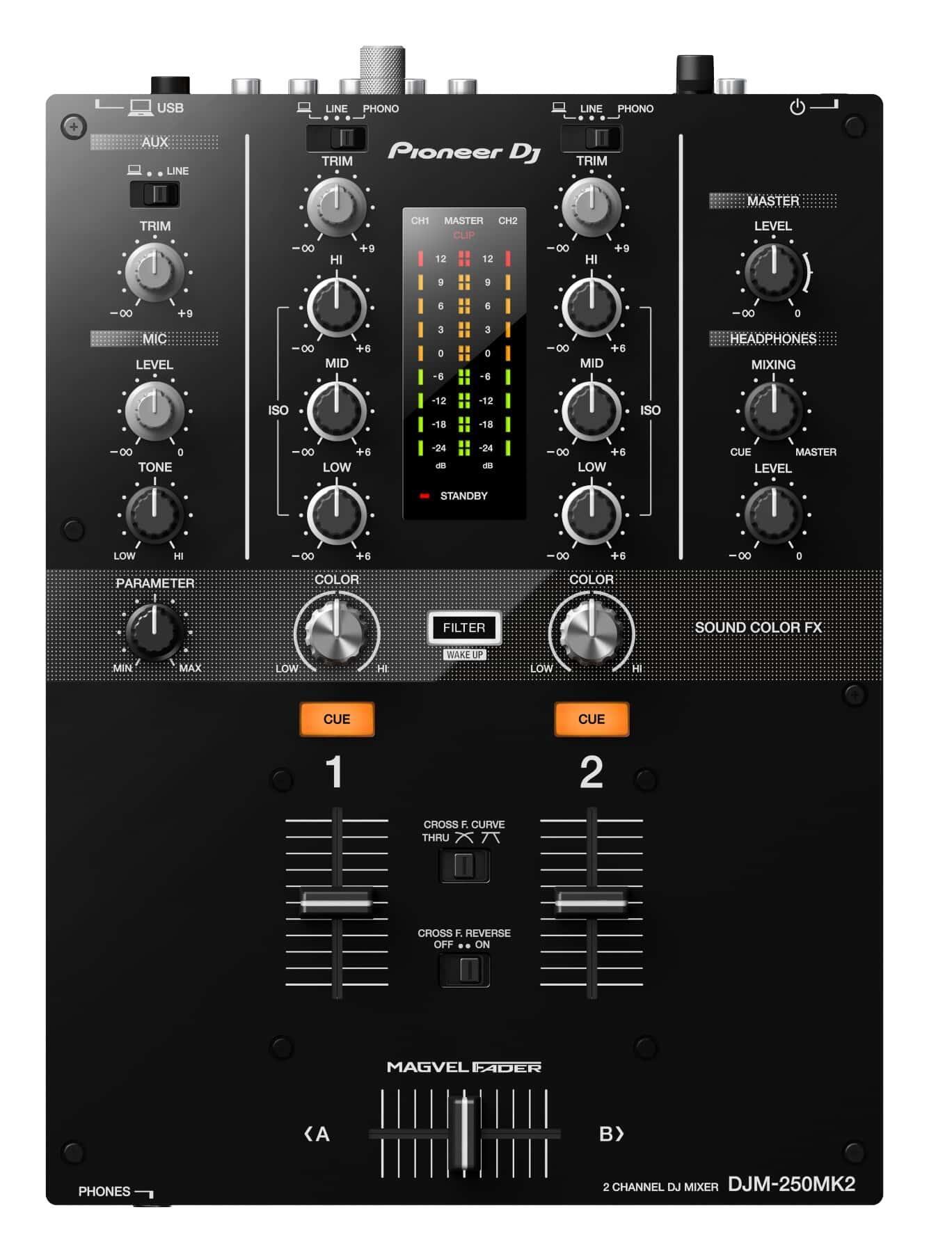Pioneer DJ DJM-250MK2 DJ Mixer top
