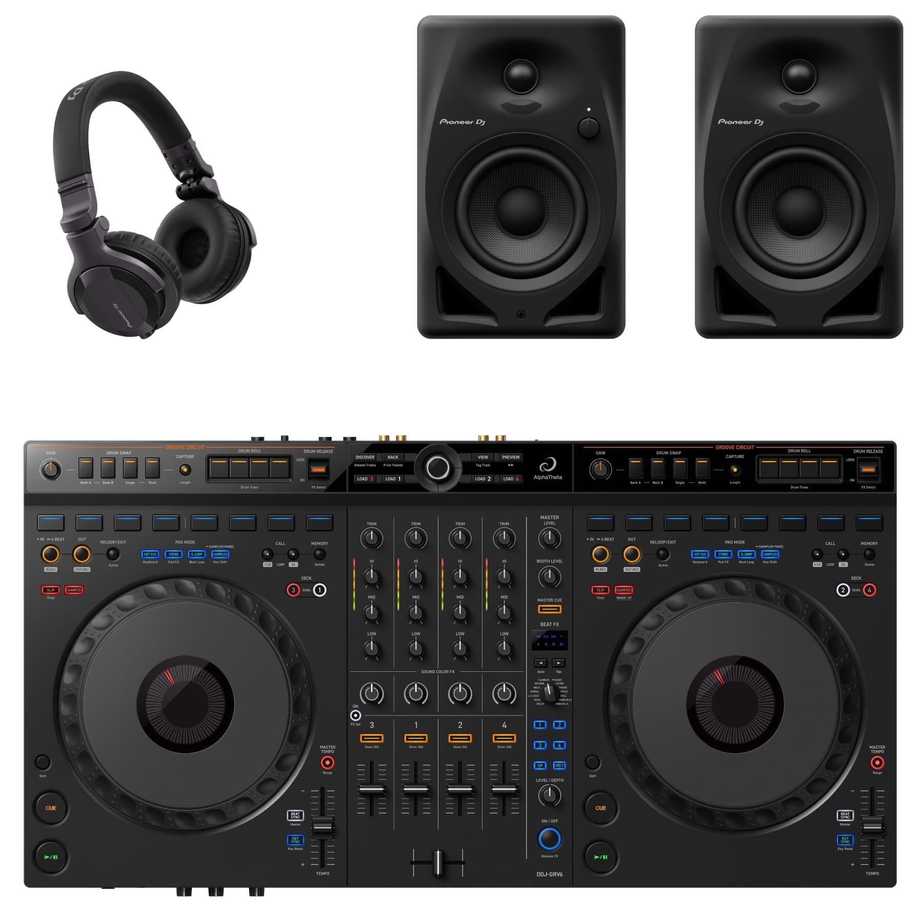 AlphaTheta DDJ-GRV6 & DM-40D Package