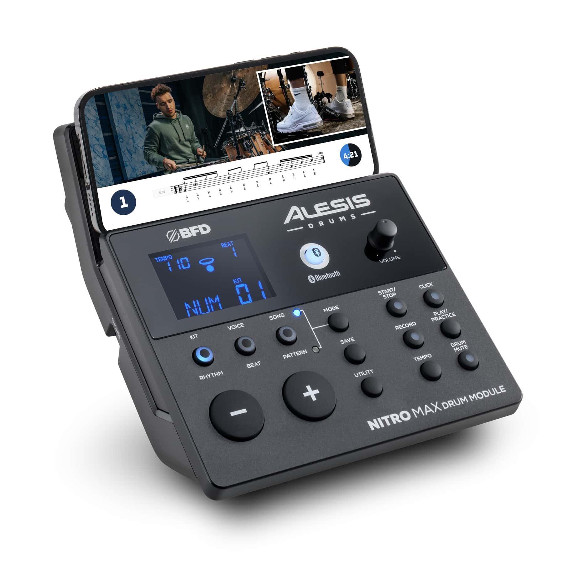 Alesis Nitro Max Kit drum module angle