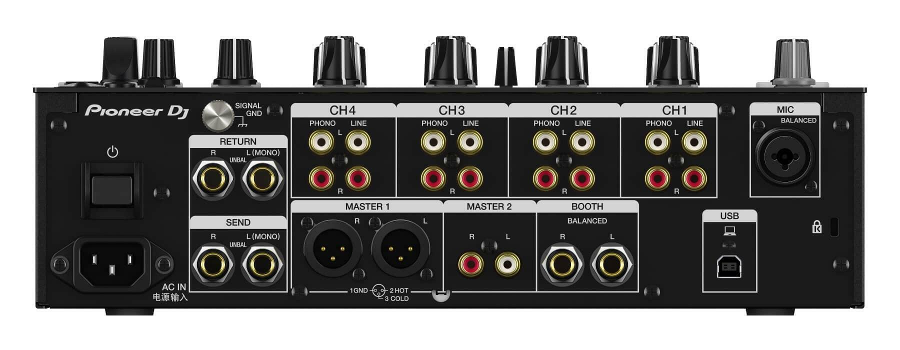 Pioneer DJ DJM-750MK2 4-channel DJ Mixer rear