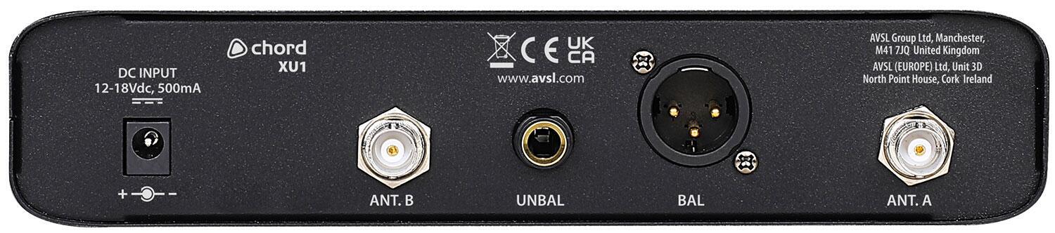 Chord XU1 Bodypack UHF Microphone System receiver rear
