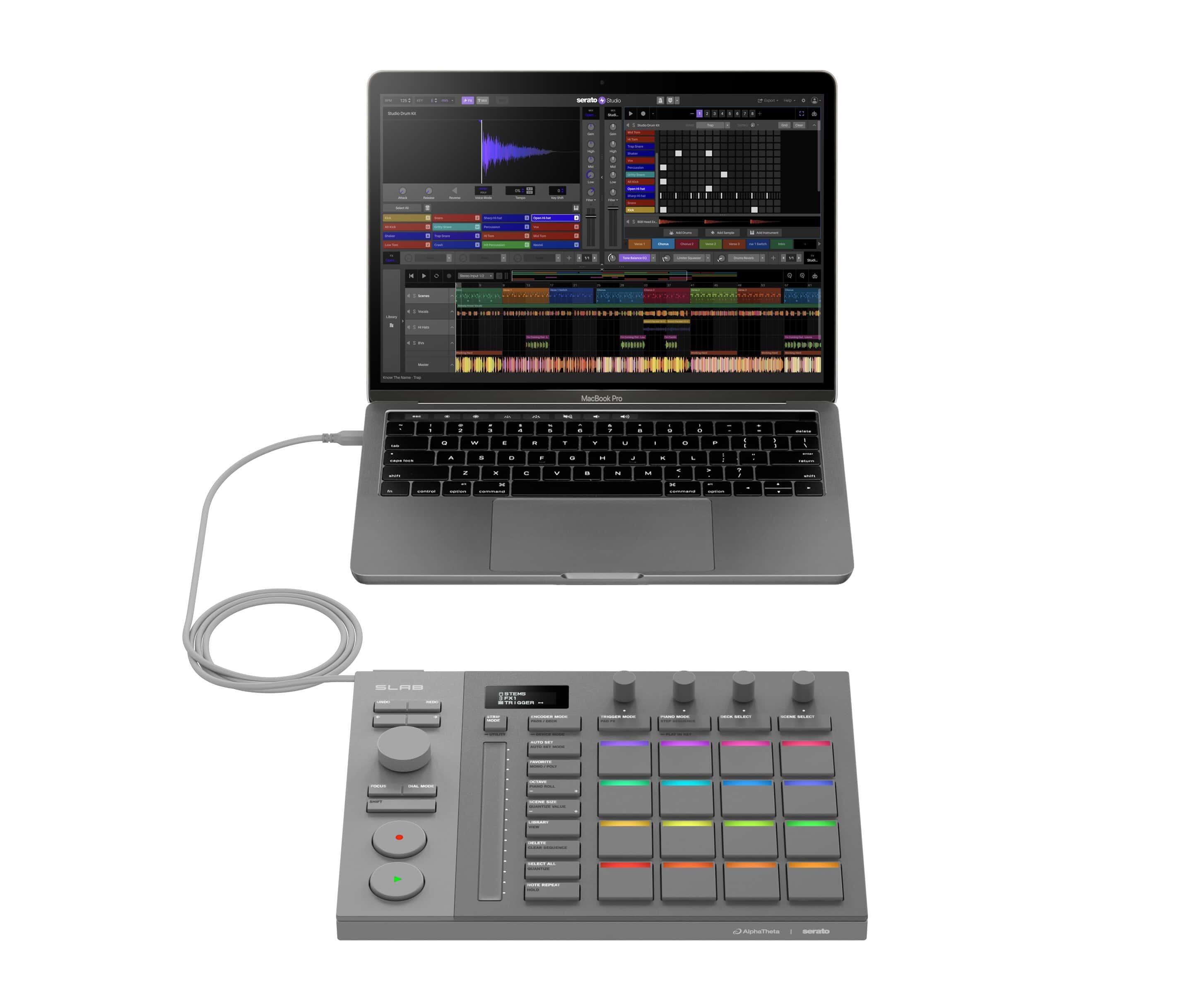 AlphaTheta SLAB Serato Studio Controller with Mac