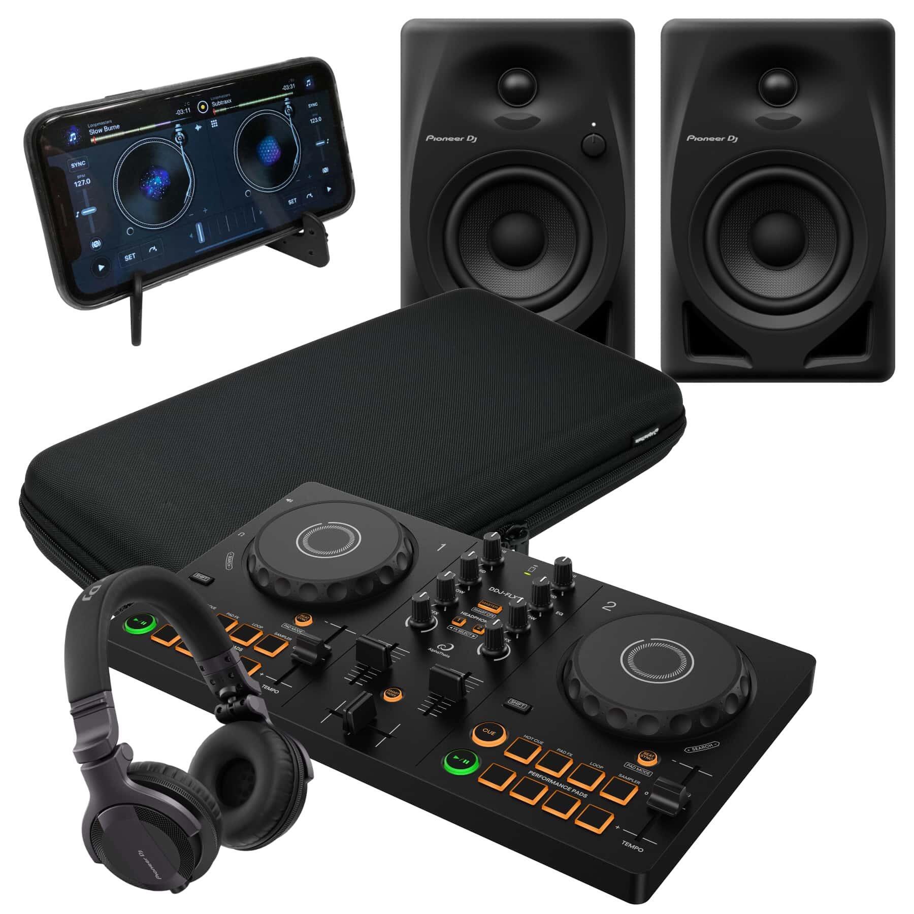 AlphaTheta DDJ-FLX2 & DM-40D CUE1 Bundle