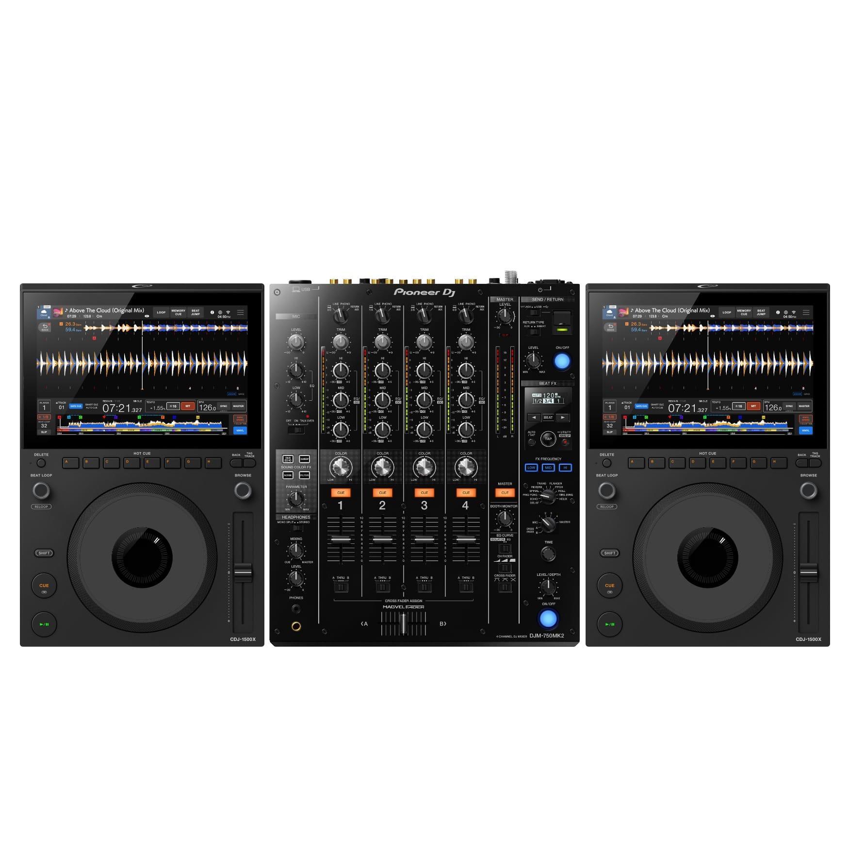 AlphaTheta CDJ-1500X & DJM-750MK2 package