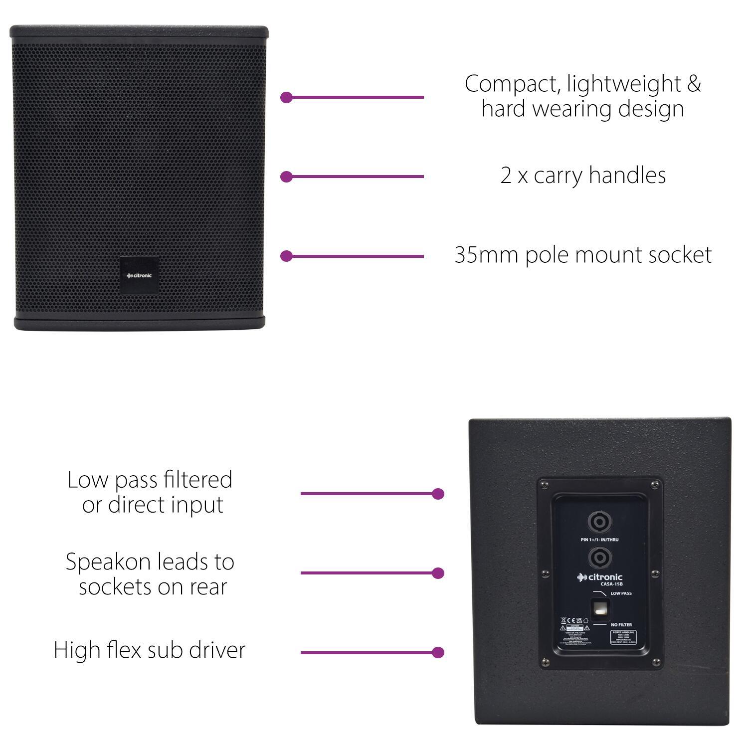 Citronic CASA-15B Passive Sub details
