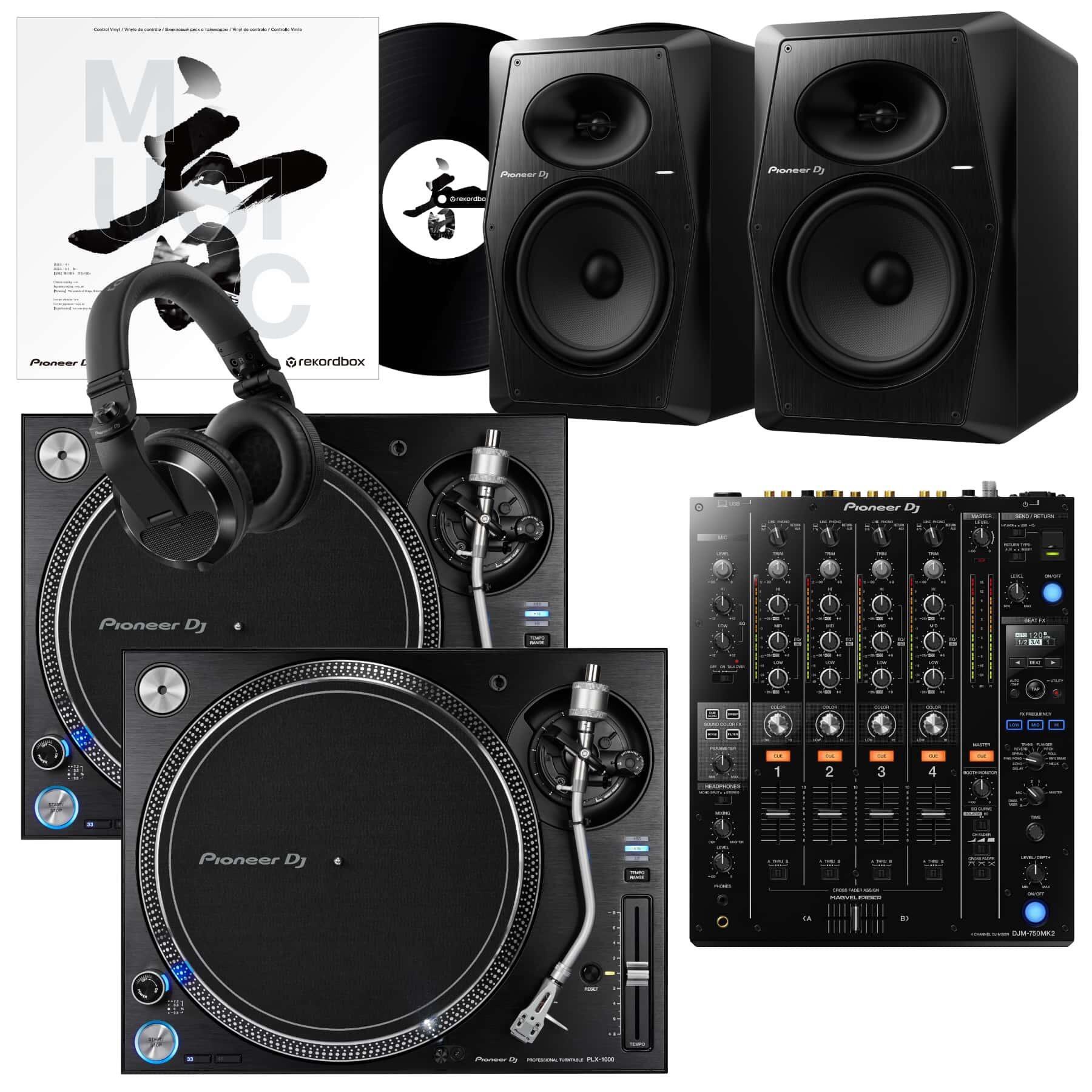 Pioneer DJ PLX-1000 & DJM-750MK2 VM-80 Bundle