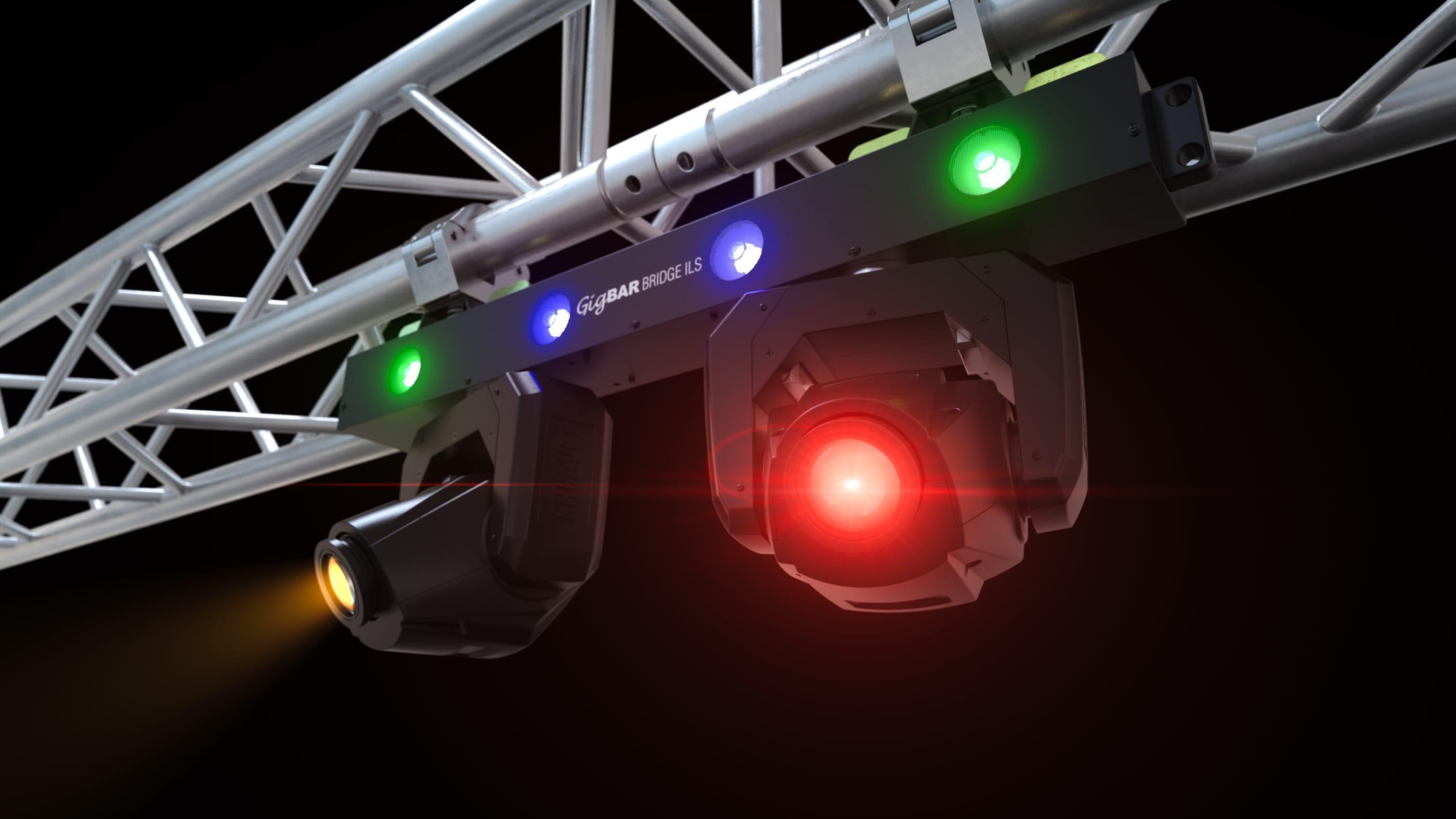 Chauvet DJ GigBAR Bridge ILS hanging from truss