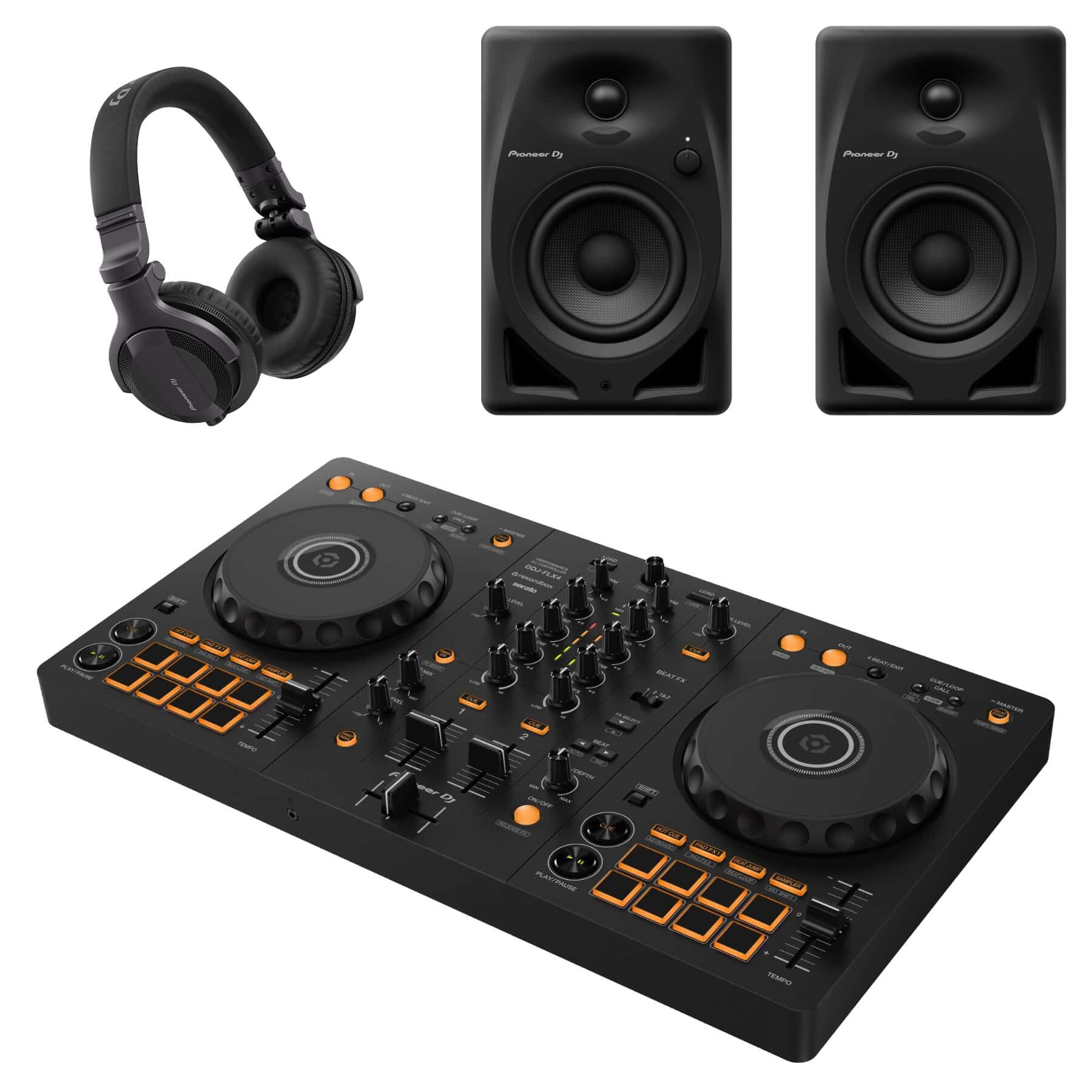 Pioneer DJ DDJ-FLX4 & DM-40D CUE1 Package