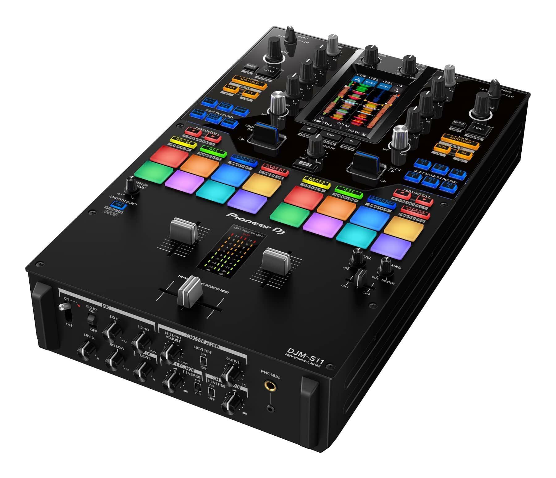 Pioneer DJ DJM-S11 Serato DJ Pro Mixer angle